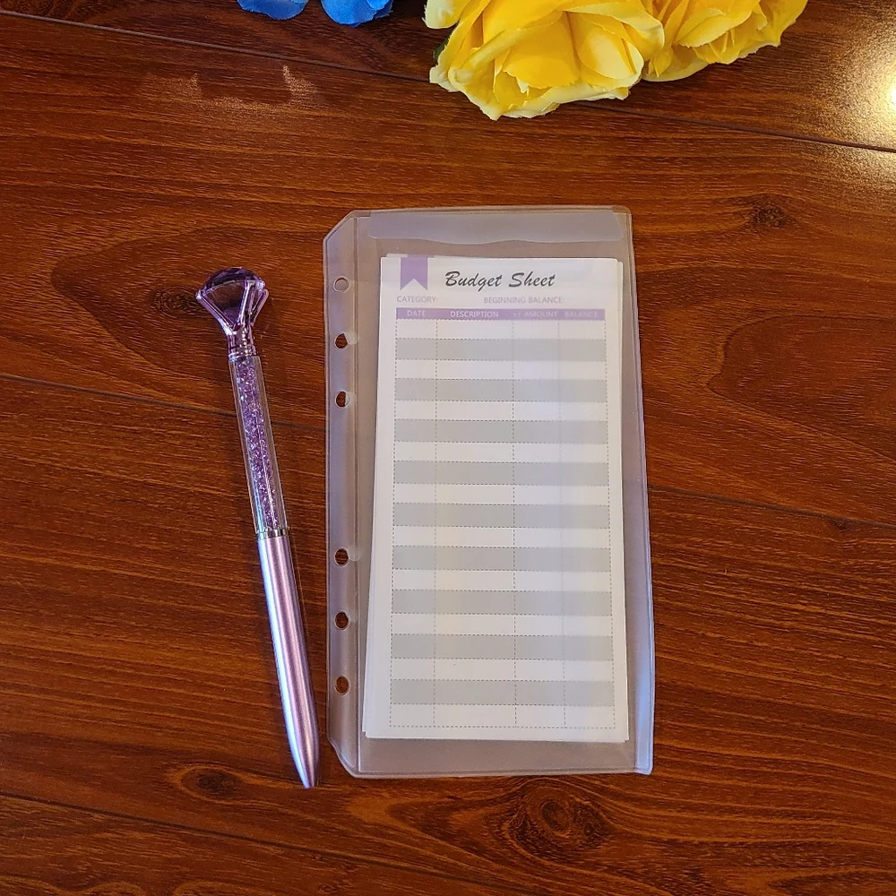 Purple/White Budget Binder Gift Set